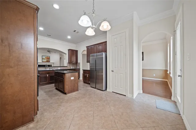a view of kitchen with wooden floor