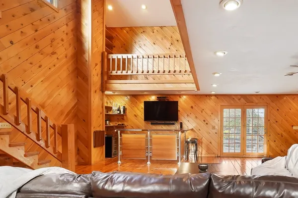 a bathroom with a sink and mirror