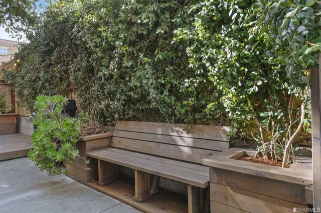 a view of outdoor space with seating