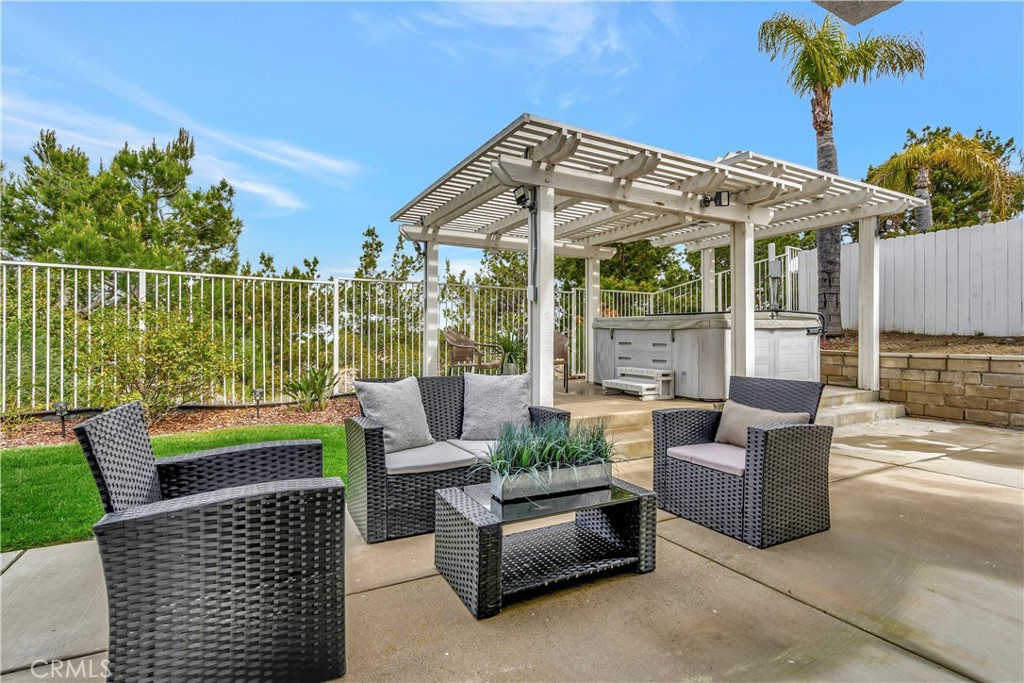 3171 Diamond View Street Corona, CA 92882 - Photo 22 of 49 a roof deck with couches and potted plants