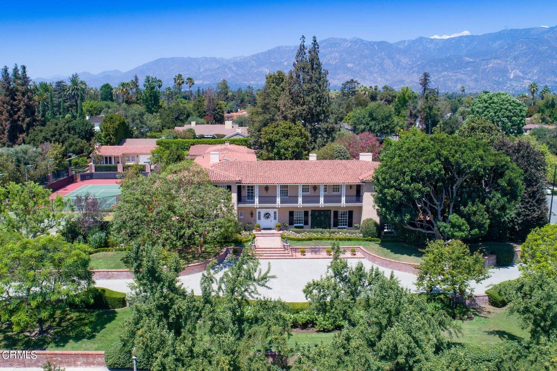 1585 Orlando Road Pasadena, CA 91106 - Photo 2 of 47 an aerial view of a houses with a yard and lake view
