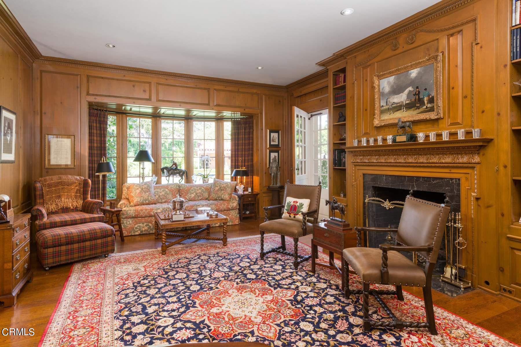 1585 Orlando Road Pasadena, CA 91106 - Photo 20 of 47 a living room with furniture and a fireplace