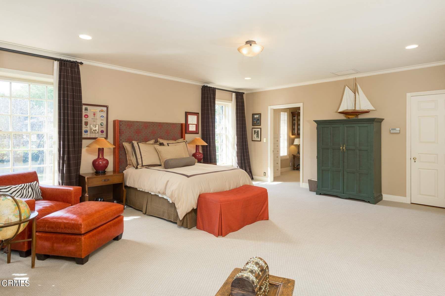 1585 Orlando Road Pasadena, CA 91106 - Photo 25 of 47 a bedroom with a bed and a couch