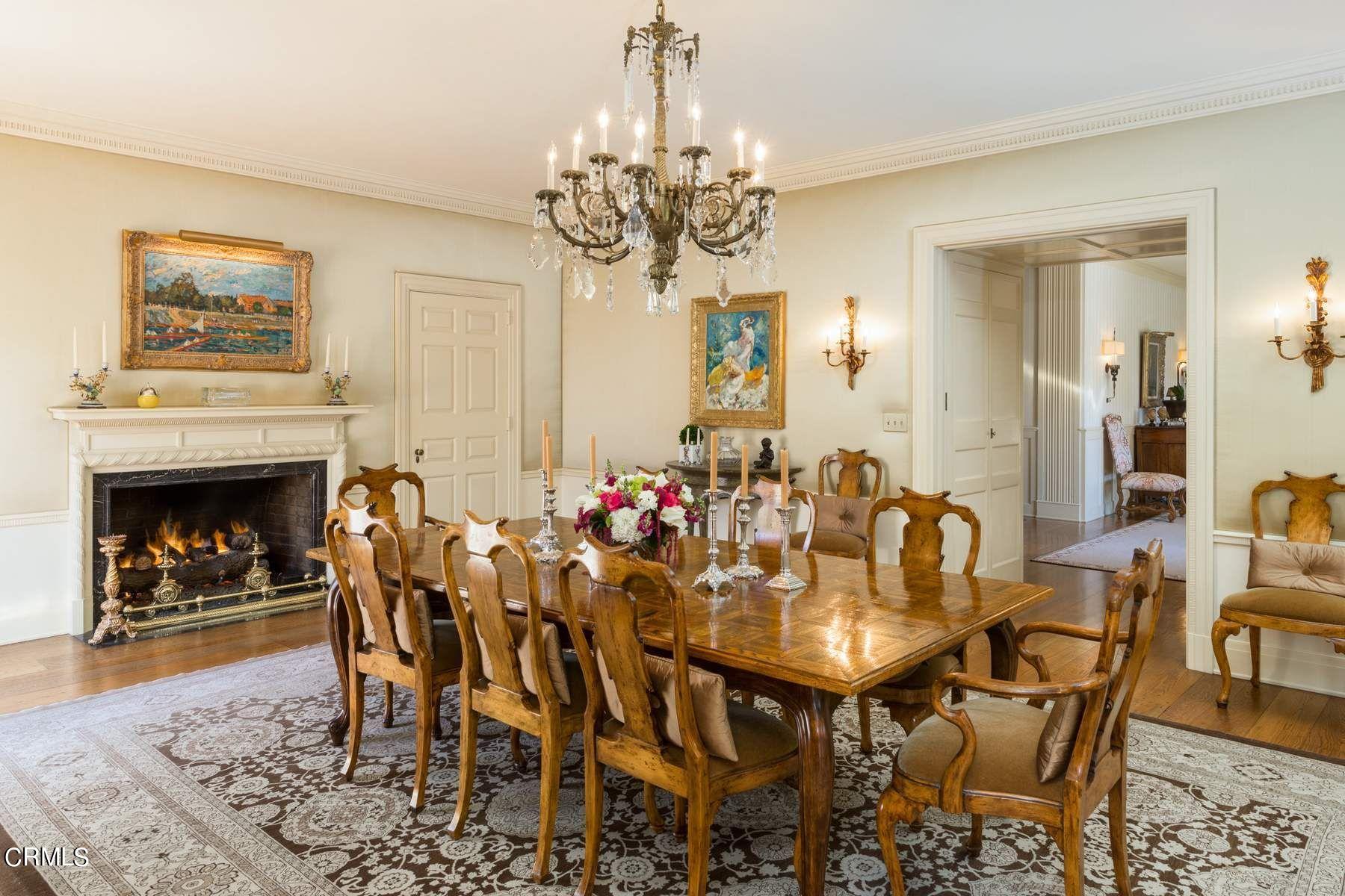 1585 Orlando Road Pasadena, CA 91106 - Photo 5 of 47 a view of a dining room with furniture and chandelier