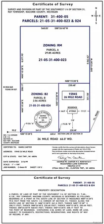 $1,450,000 | 0 26 26 Mile Road, Ray, MI 48096