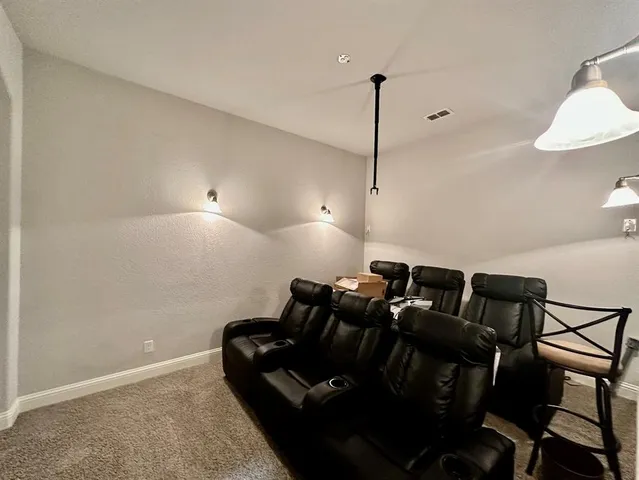 a projector room with furniture