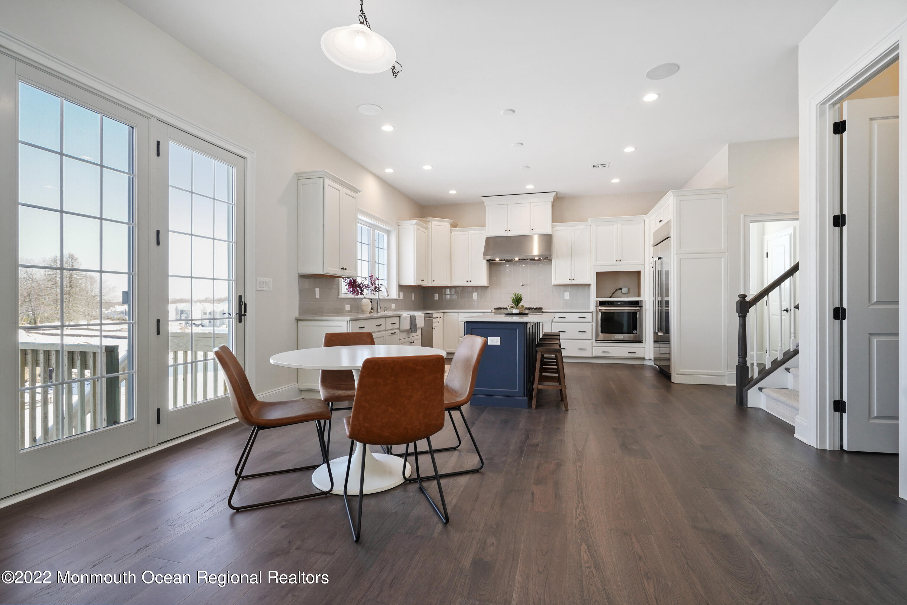 66 Windermere Road Lincroft, NJ 07738 - Photo 16 of 61 a view of kitchen with refrigerator a stove and wooden floor