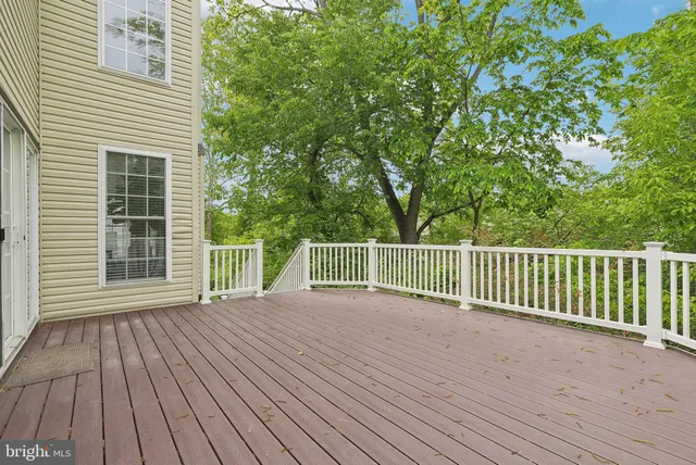 a view of a wooden deck