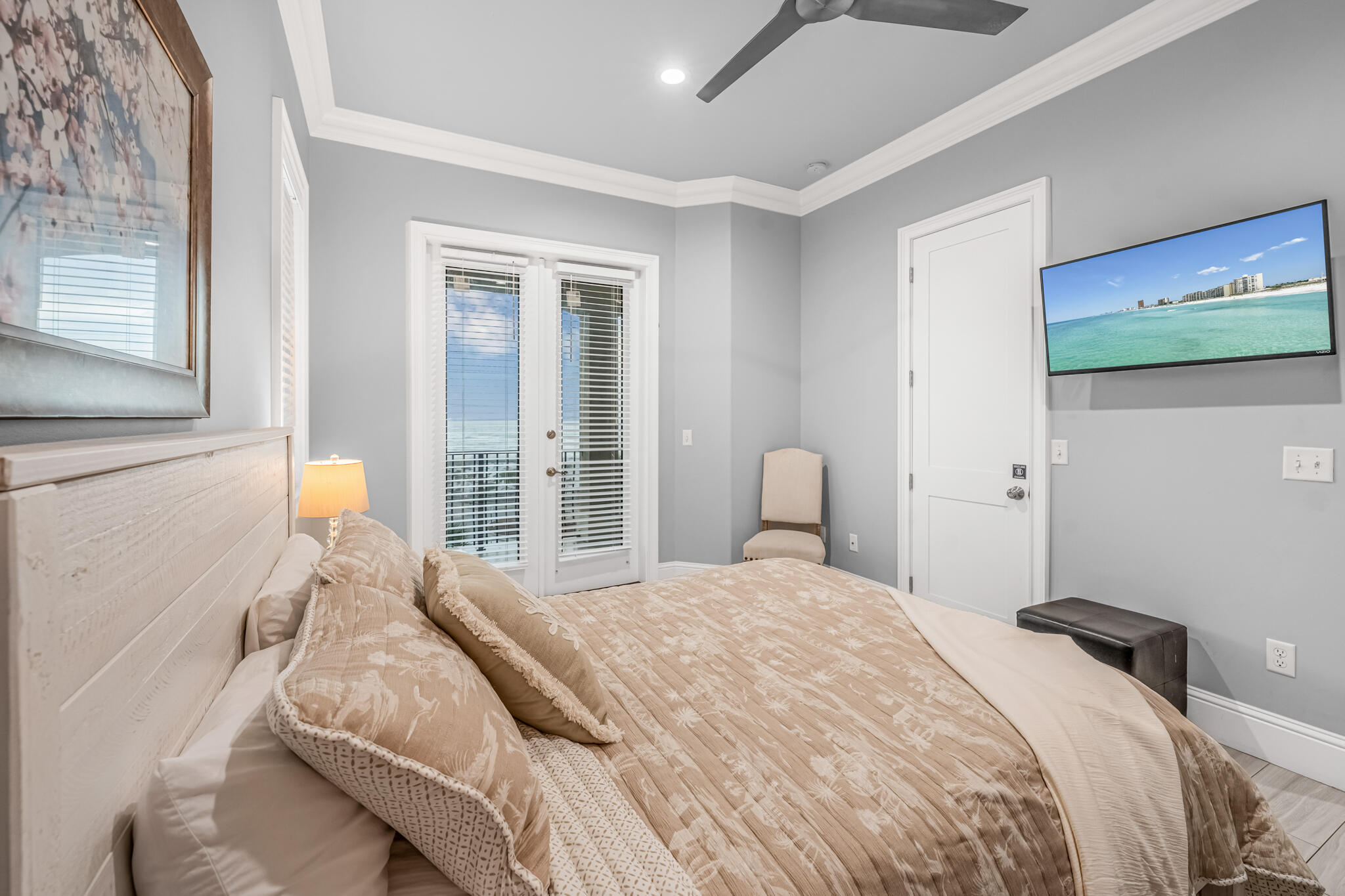 5732 West County Highway 30A Santa Rosa Beach, FL 32459 - Photo 13 of 43 a bedroom with a bed and a large window