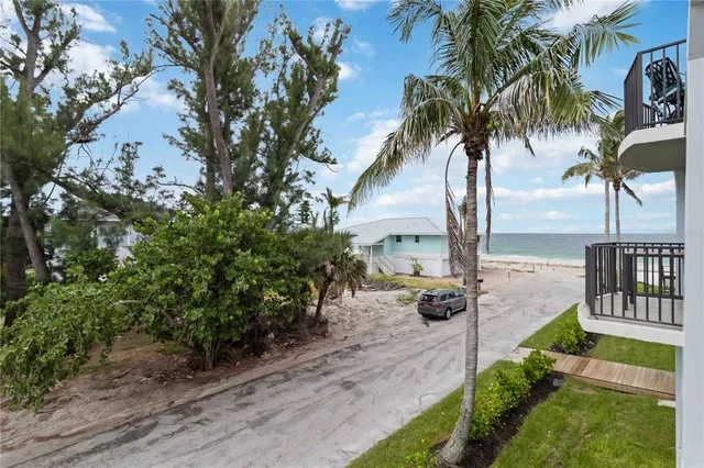 a front view of a multi story building