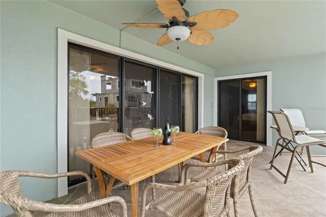 an aerial view of a city with ocean view