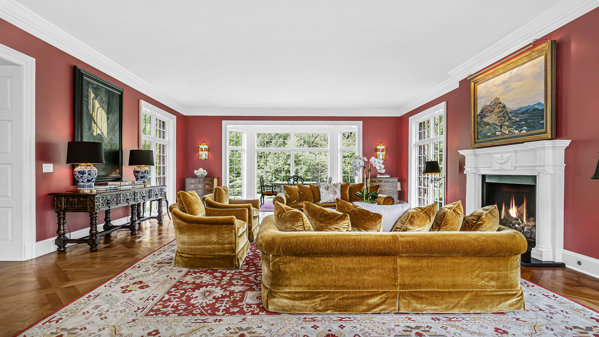 37 Woodley Road Winnetka, IL 60093 - Photo 24 of 66 a living room with furniture large window and a fireplace