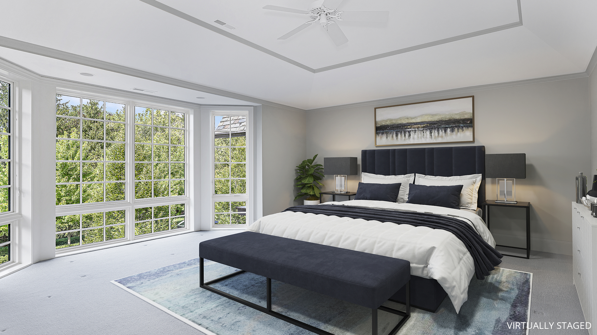 37 Woodley Road Winnetka, IL 60093 - Photo 51 of 66 a bedroom with a bed and a large window