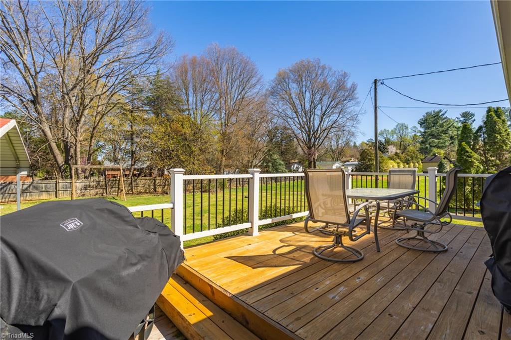 4501 Millis Road Greensboro, NC 27407 - Photo 13 of 16 Deck and backyard