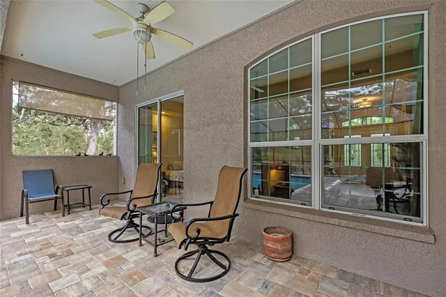 a view of a tiny house with a yard