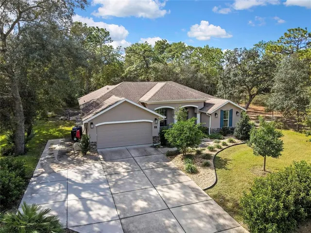 a house with trees in the background