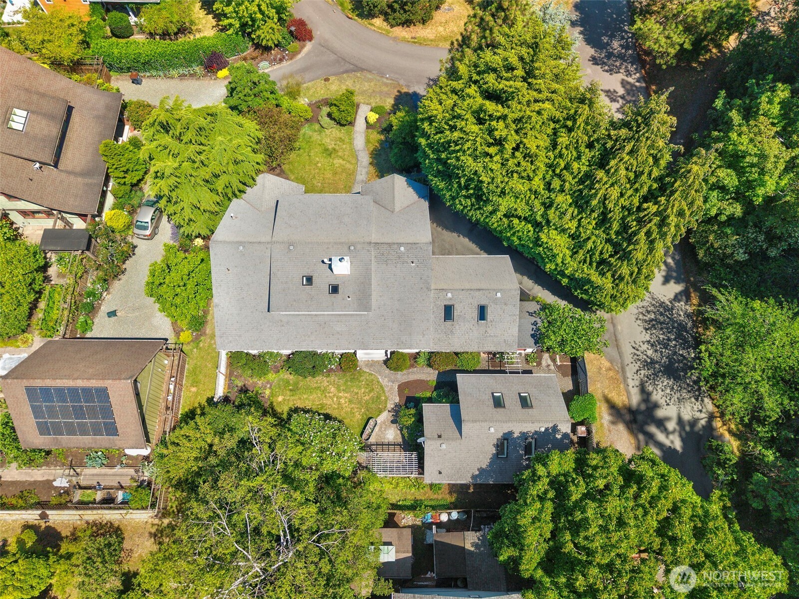1757 Maple Street Port Townsend, WA 98368 - Photo 40 of 40 an aerial view of a house with a yard large tree and a yard