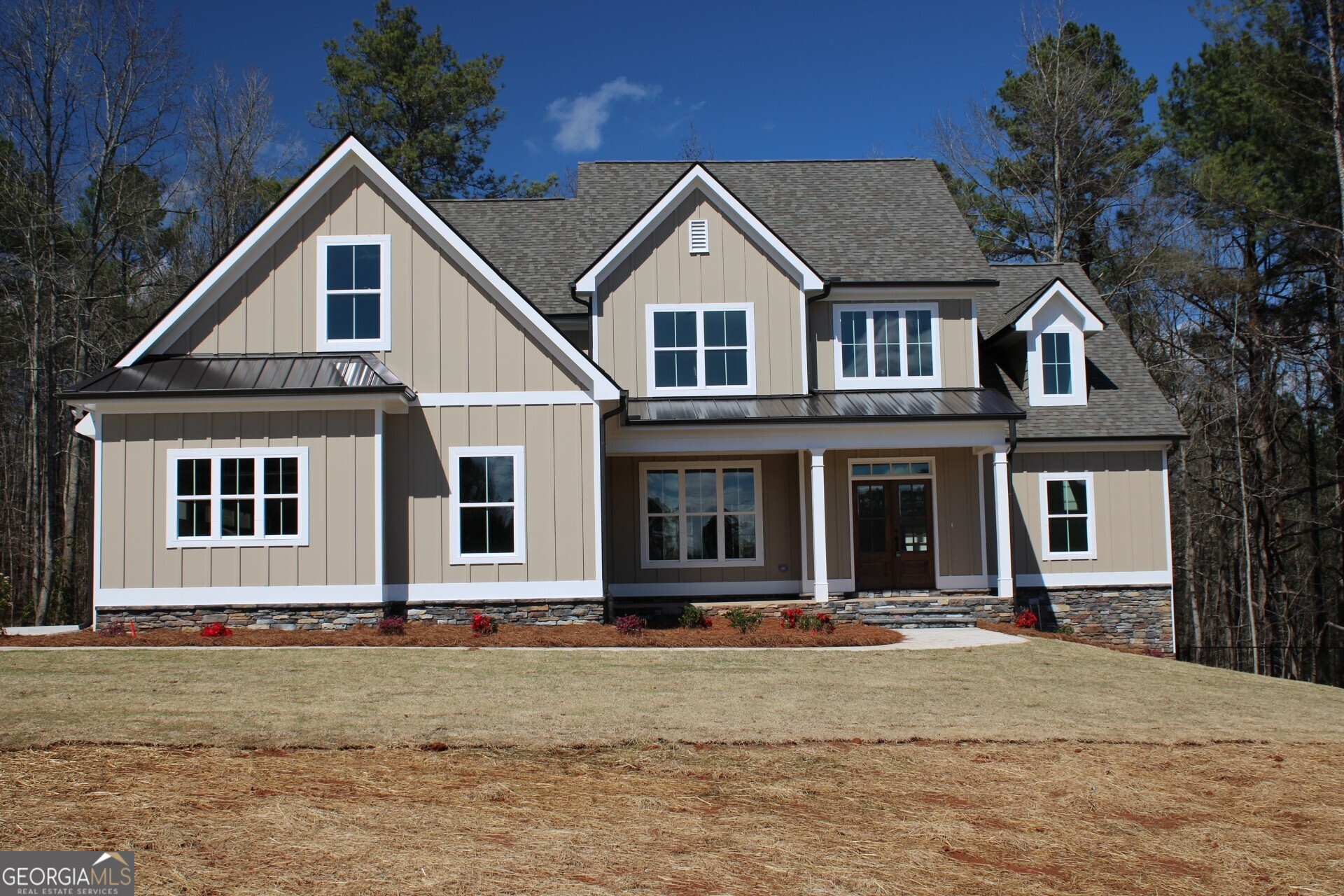9536 Ephesus Church Road Villa Rica, GA 30180 - Photo 2 of 24 a front view of a house with garden