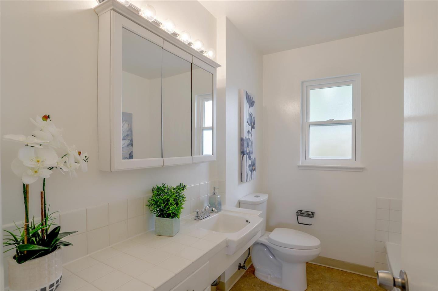 345 Silvera Street Milpitas, CA 95035 - Photo 29 of 38 a bathroom with a sink a toilet and potted plant
