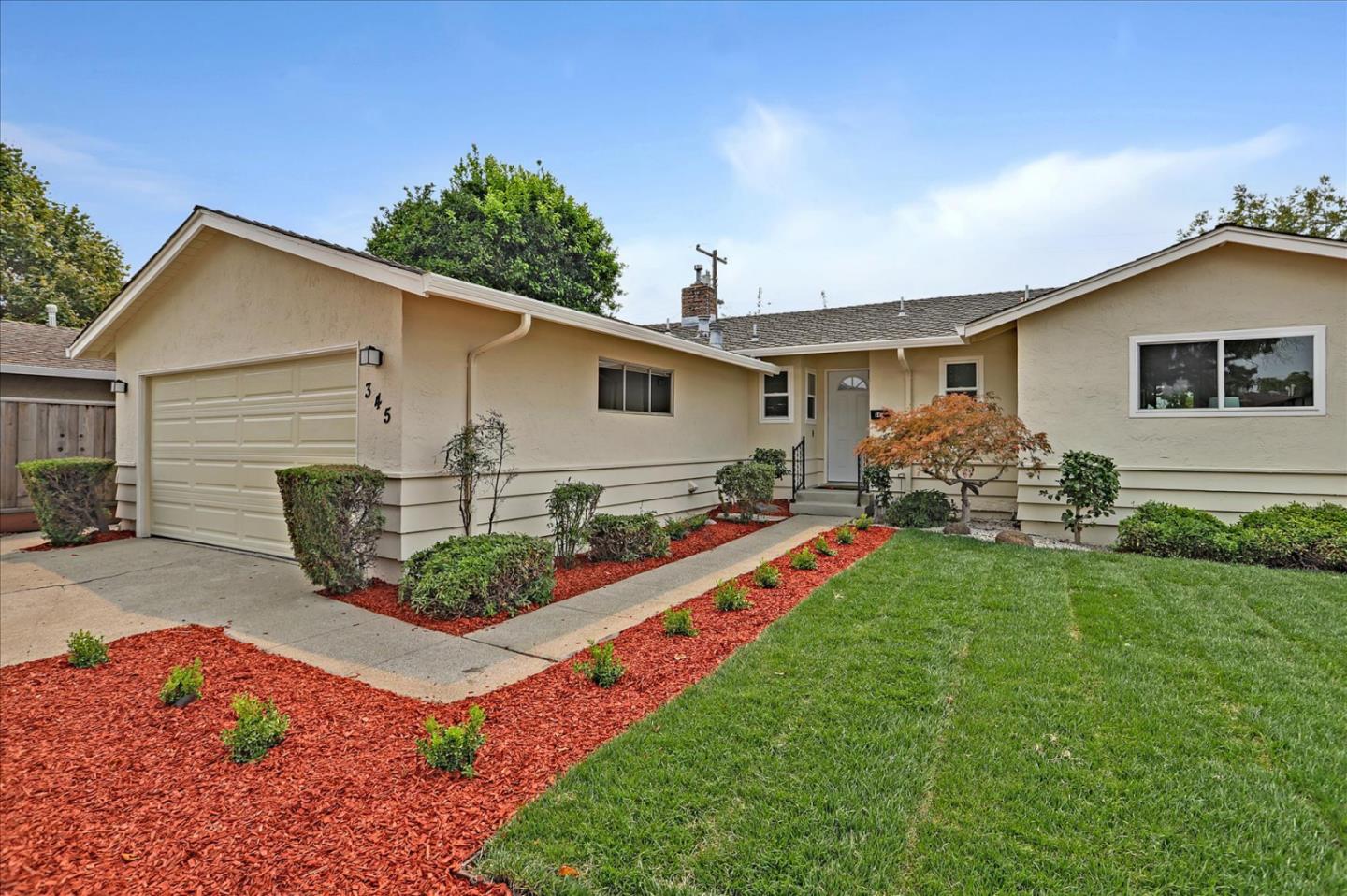 345 Silvera Street Milpitas, CA 95035 - Photo 4 of 38 a front view of house with yard and outdoor seating
