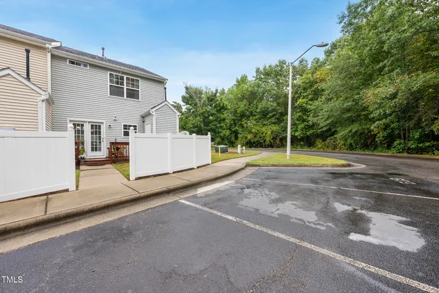 a view of backyard and tree