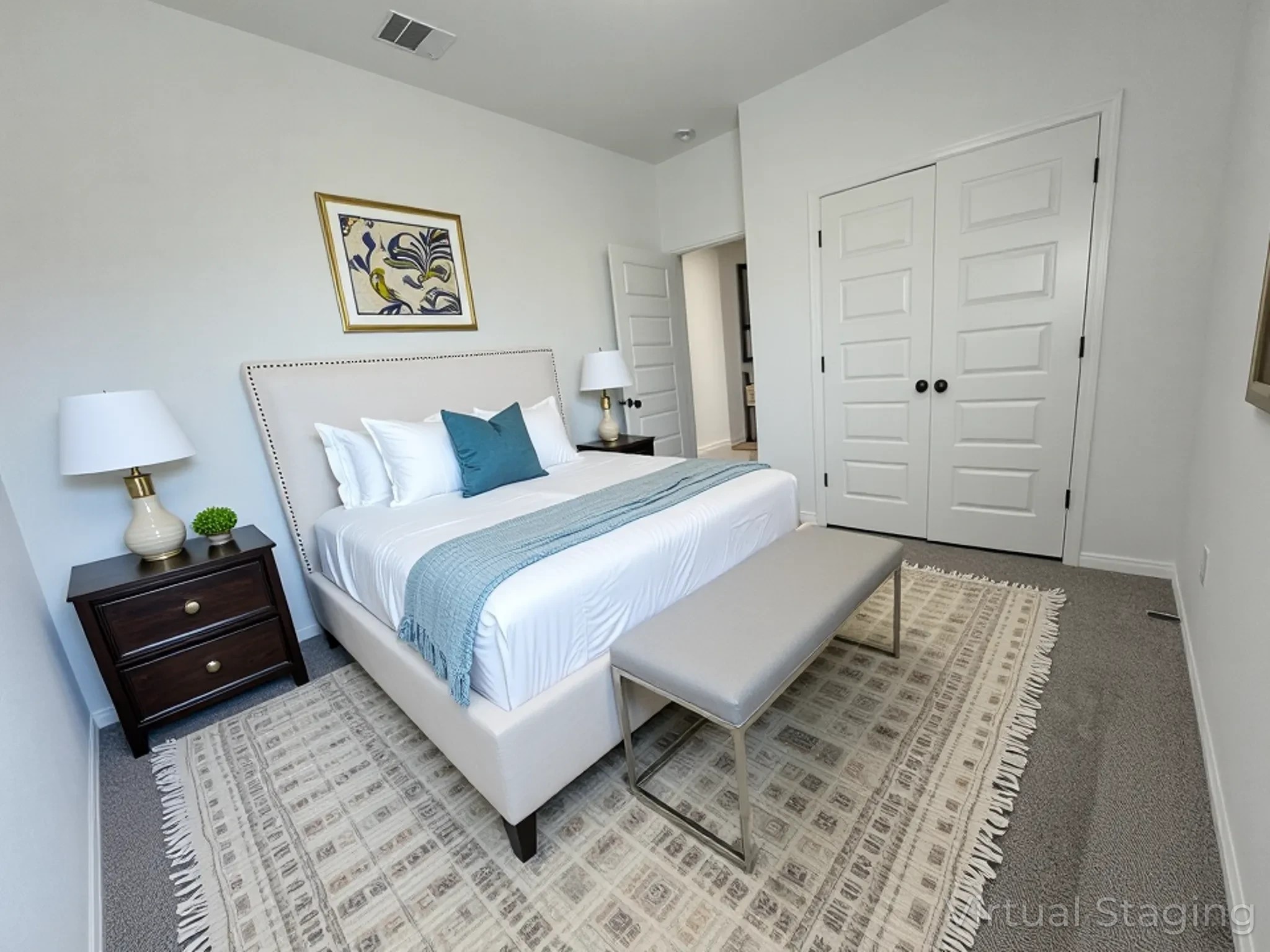 4500 Modena Bend Leander, TX 78641 - Photo 7 of 22 Bedroom with light colored carpet and a closet