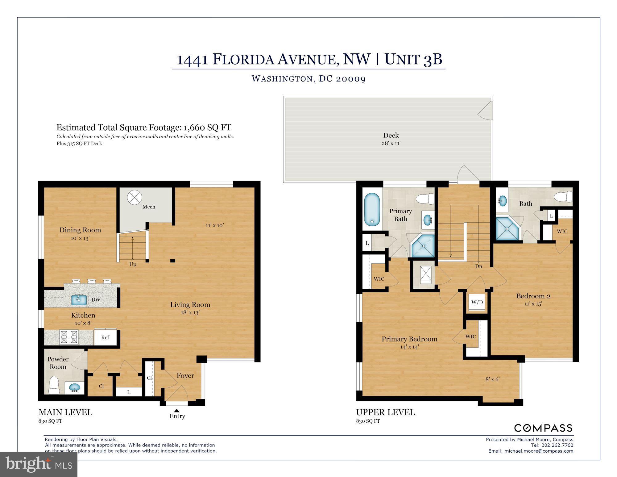 1441 Florida Avenue Northwest, Unit 3B Washington, DC 20009 - Photo 29 of 29 Floor plan