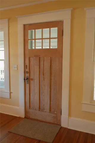 a view of front door