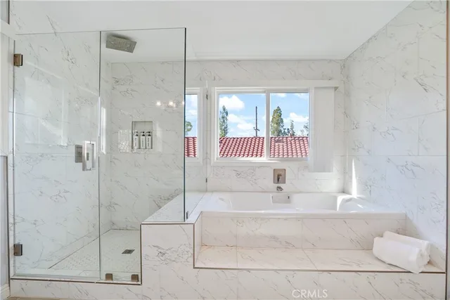 a workspace with wooden floor and a bathroom