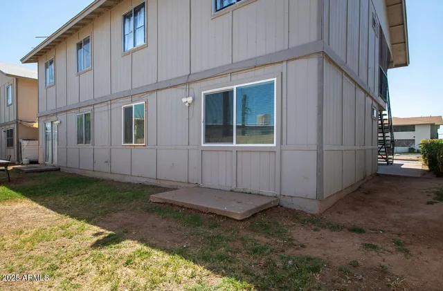 a backyard of a house