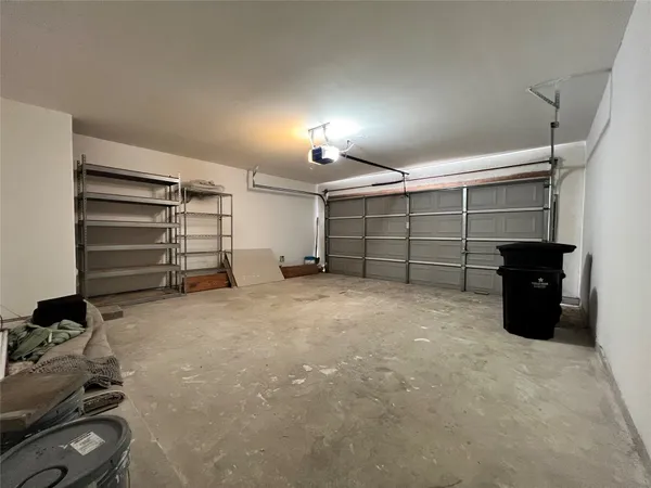 a view of empty room with garage