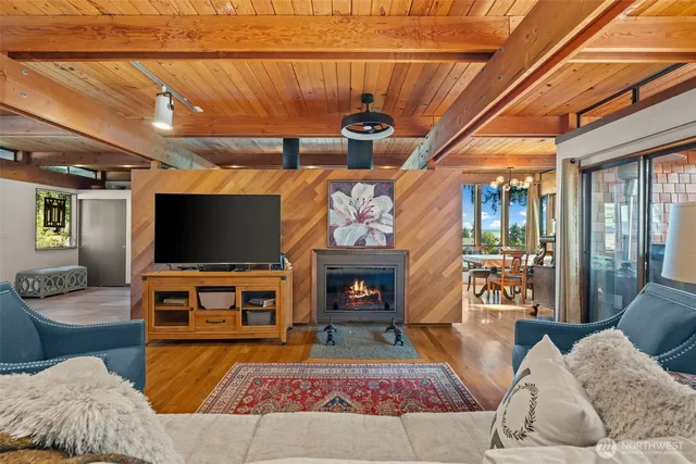 a view of city from balcony with seating space