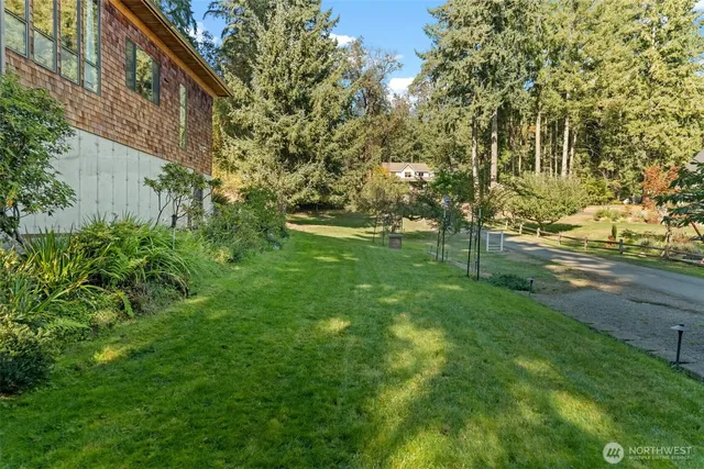 a view of mountain view with tree in front of it