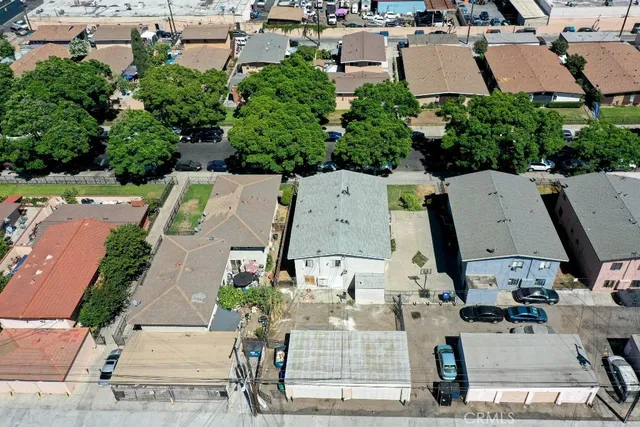 an aerial view of multiple house