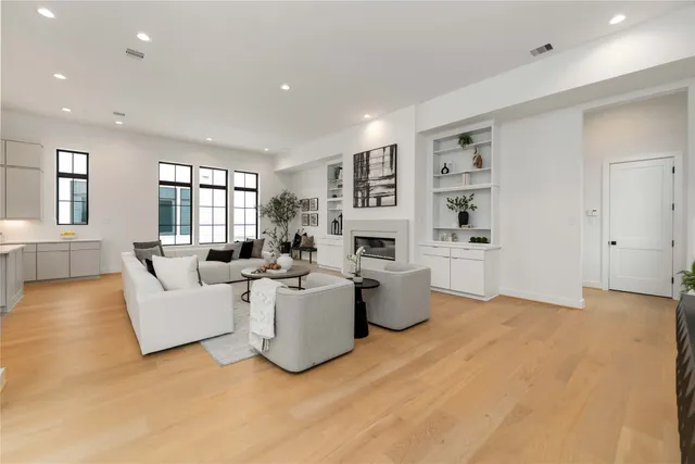 a living room with furniture and a couch