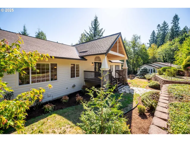a view of a house with patio