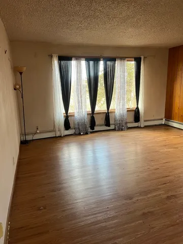 a view of kitchen and windows