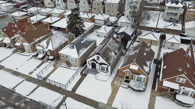 an aerial view of multiple house