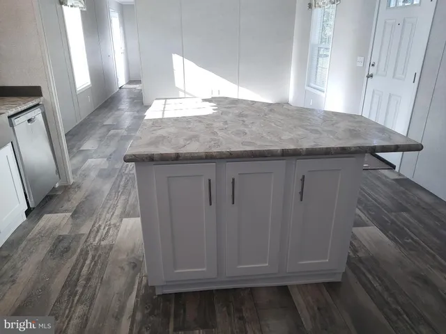 a view closeup of a kitchen counter top