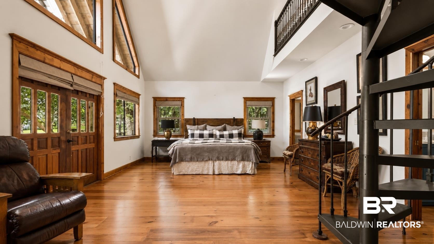 14587 Ridge Road Summerdale, AL 36580 - Photo 18 of 44 Vaulted ceiling interior with wood-finish flooring