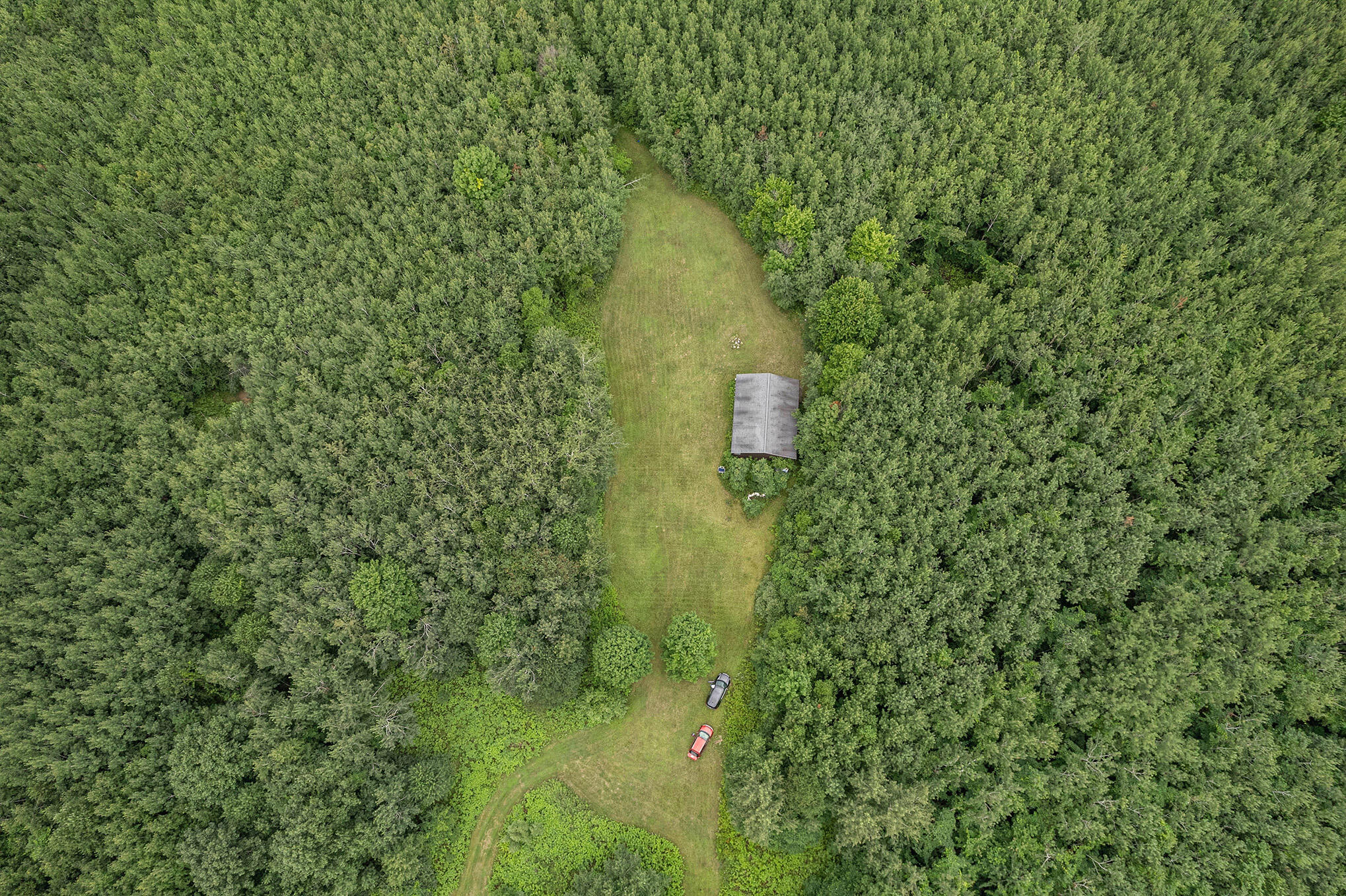 6696 North Larson Road Fountain, MI 49410 - Photo 6 of 18 aerial of pole barn and property