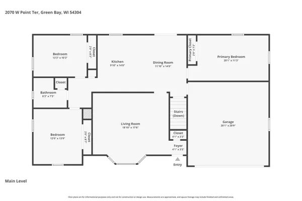 $299,900 | 2070 West Point Terrace, Green Bay, WI 54304