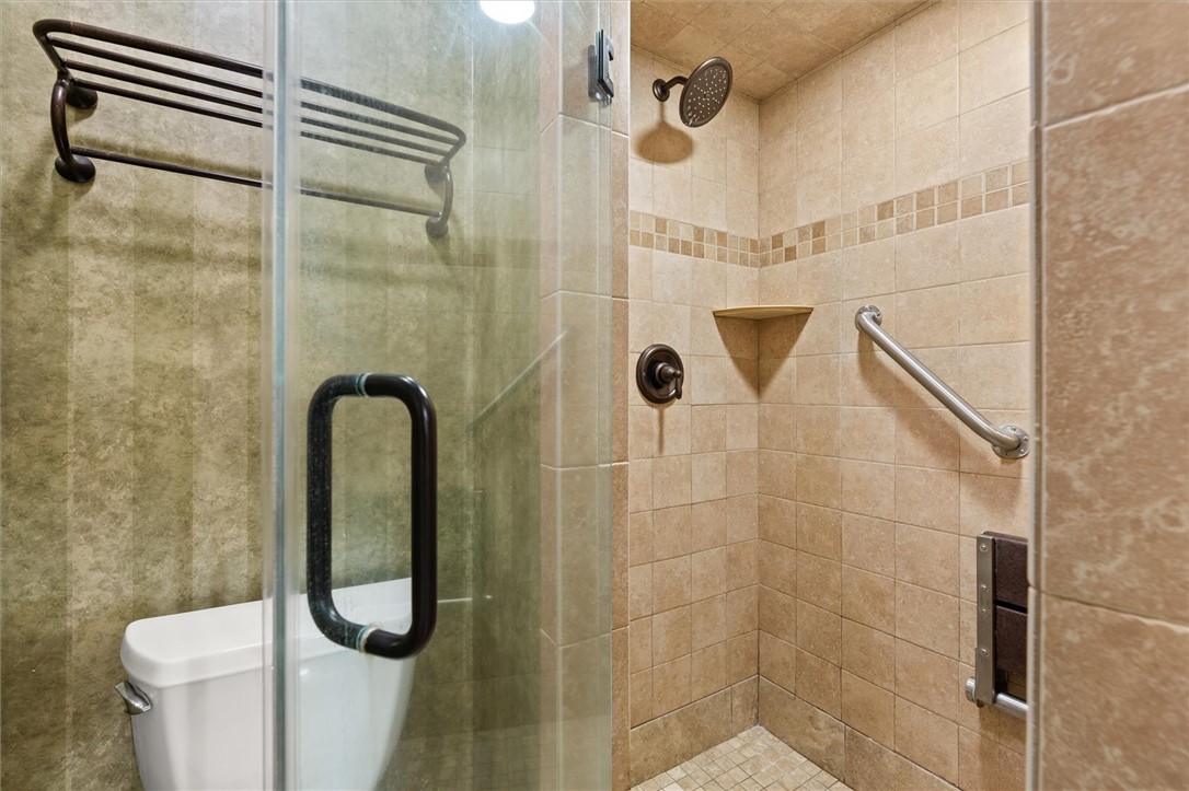 105 Hamilton Drive Anderson, SC 29621 - Photo 35 of 49 This bathroom features a contemporary shower with sleek fixtures and convenient accessibility.