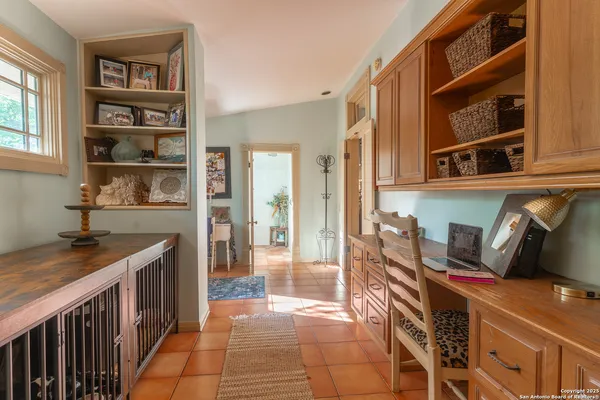 a room with furniture