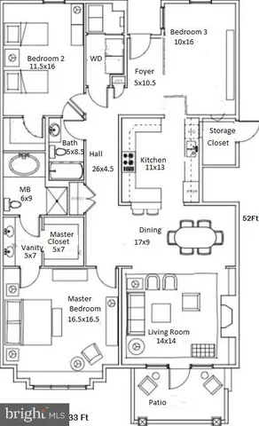 a view of a wooden deck and lake view