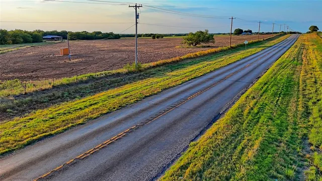 a view of a large yard with lots of green space