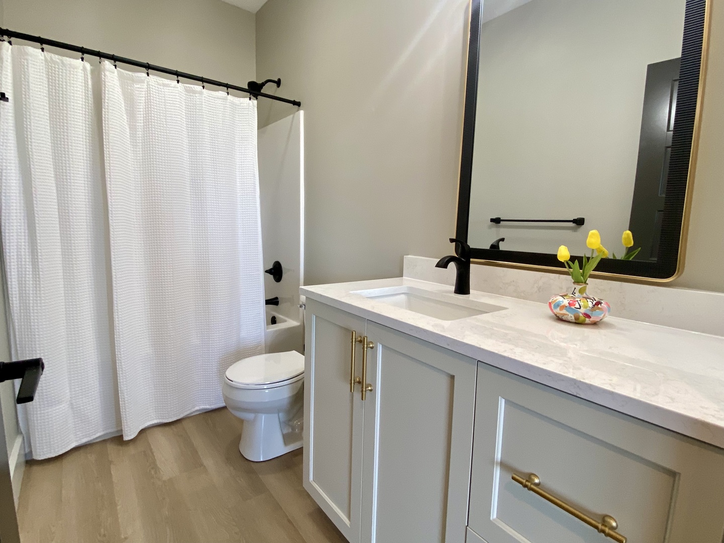 1619 Peppermill Lane Champaign, IL 61822 - Photo 19 of 31 a bathroom with a granite countertop sink toilet and a mirror