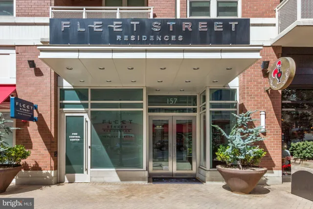 a view of a building with a potted plant
