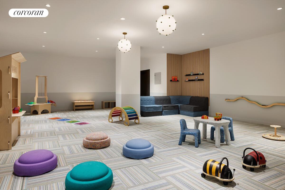 380 4th Avenue, Unit 11I Brooklyn, NY 11215 - Photo 19 of 30 a living room with furniture and a chandelier