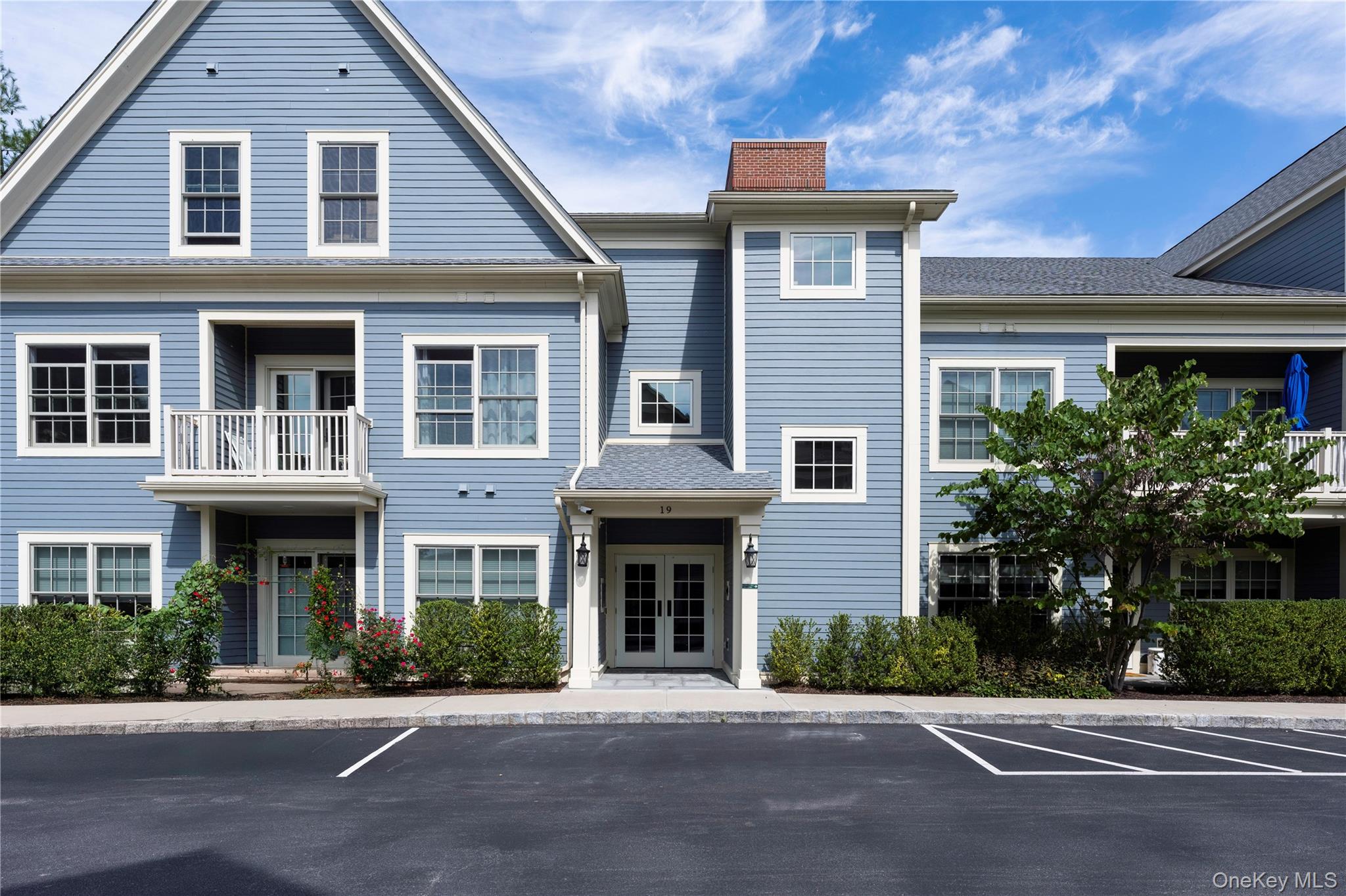 Entrance to the Butterfield condo complex.
